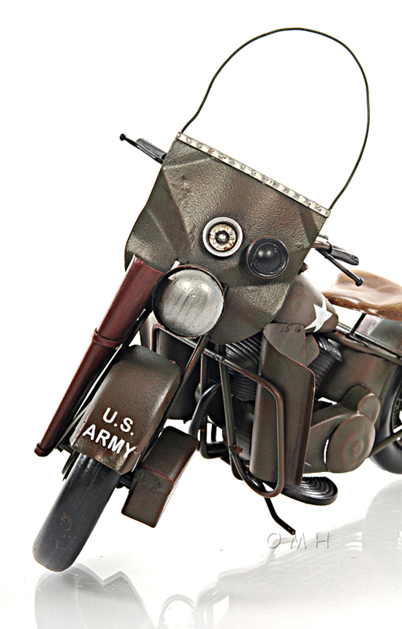 1942 Harley Davidson Army Motorcycle Metal Model