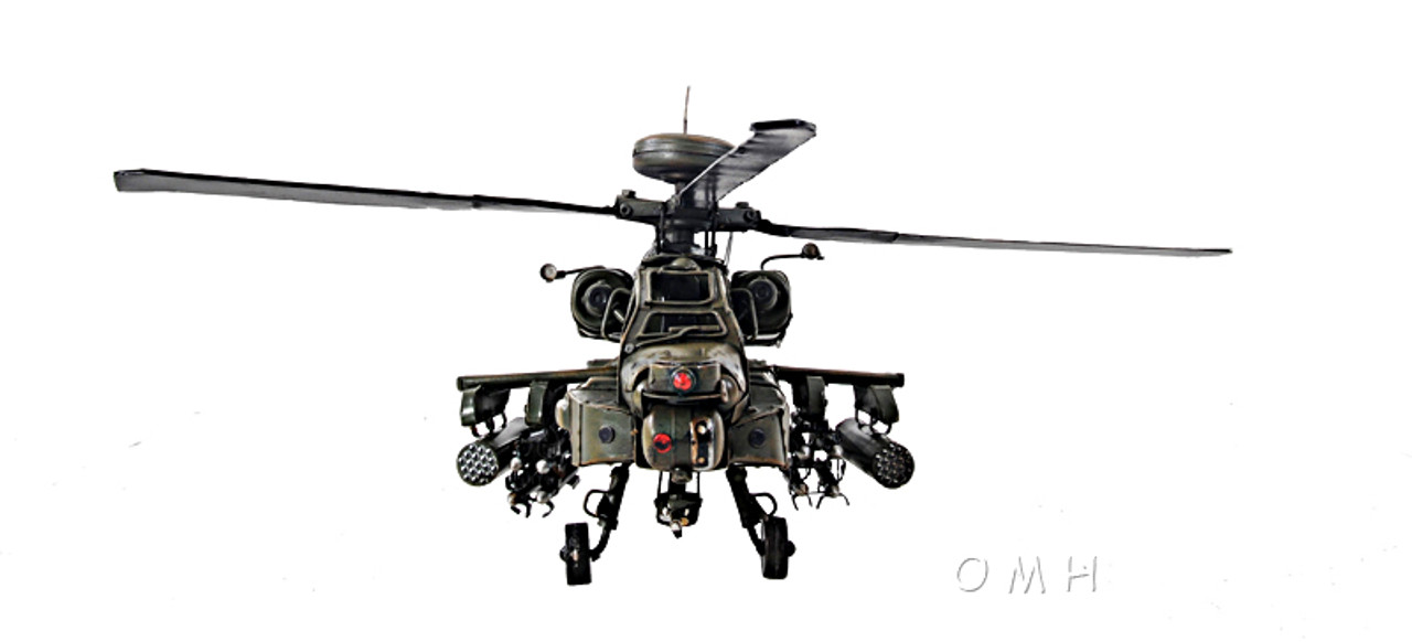 AH-64 Apache Metal Desk Top Model Attack Helicopter