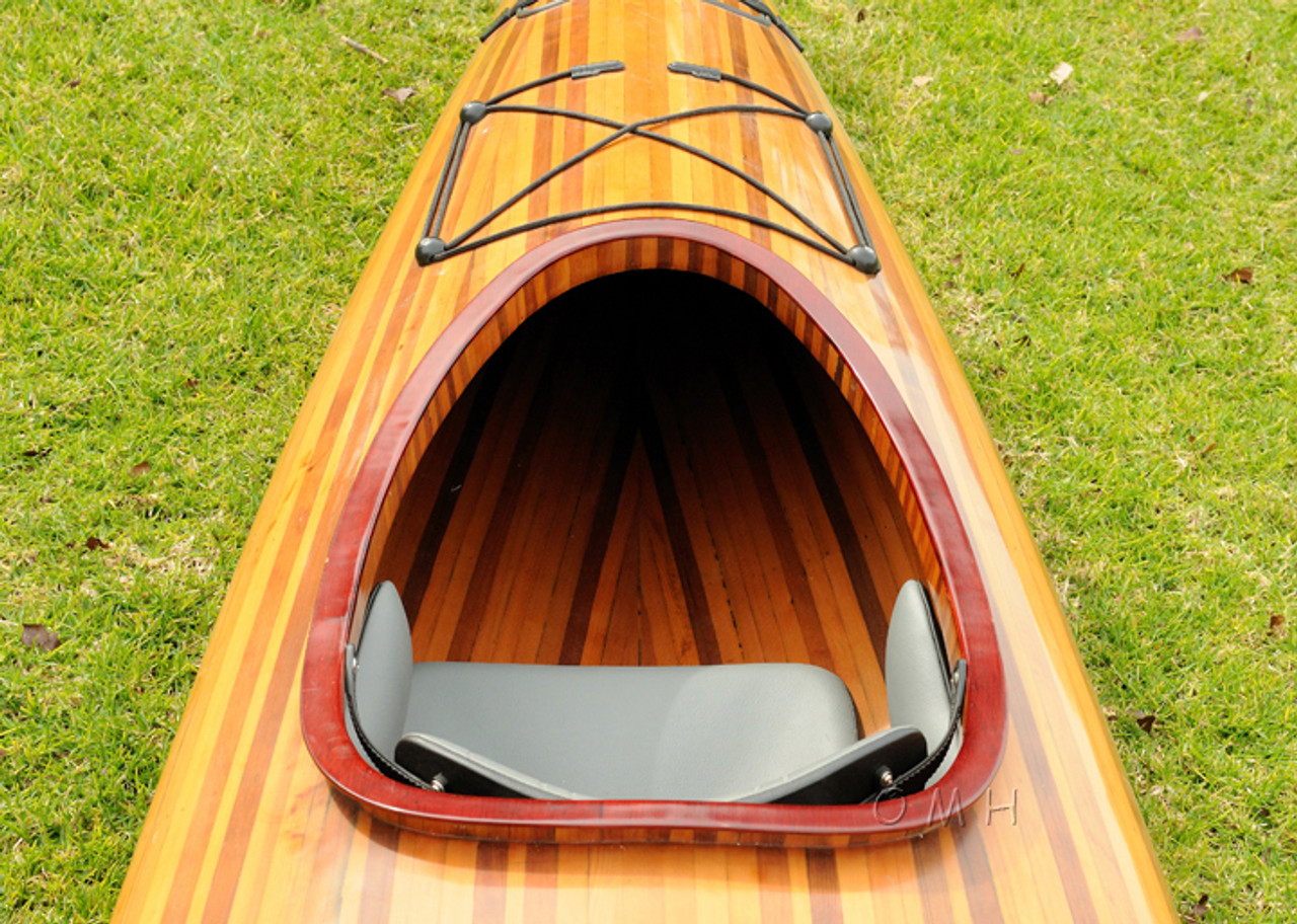 Tandem Cedar Wood Strip Kayak Woodenboat USA