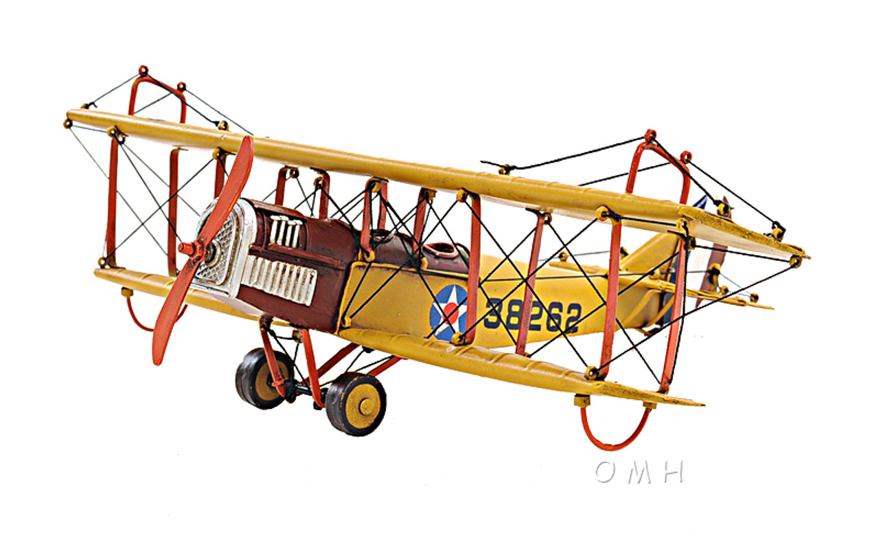 Curtis JN-4 Jenny Biplane Metal Desk Top Model