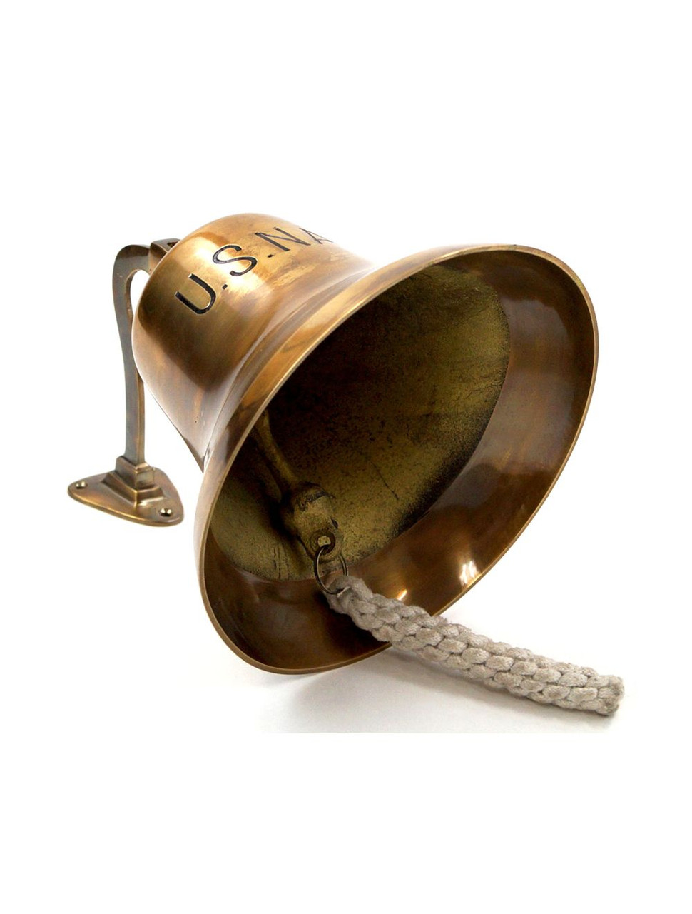 Brass US Navy Ship's Bell 9" Antiqued Finish Nautical Doorbell CaptJimsCargo