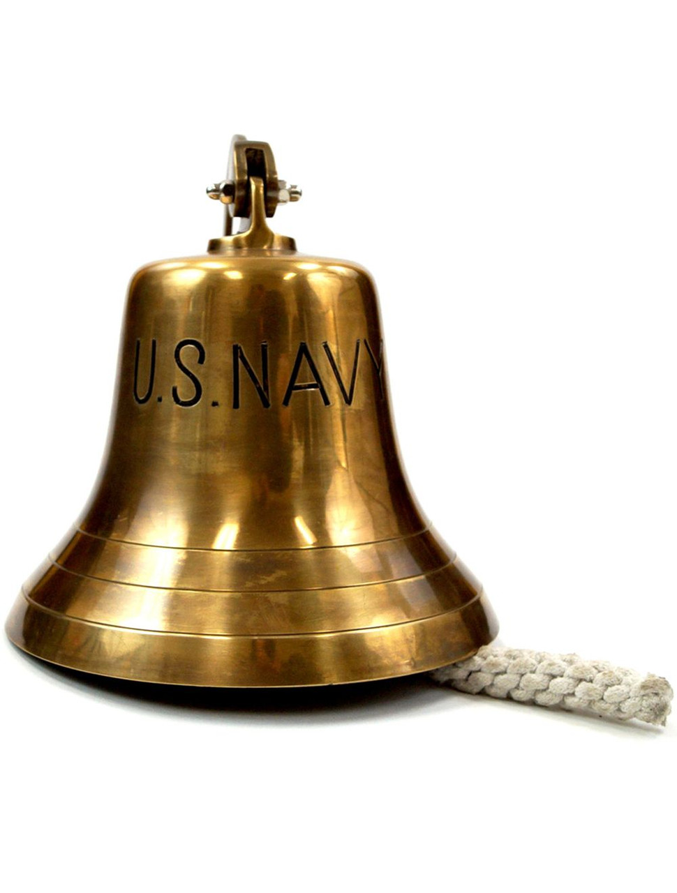 Brass US Navy Ship's Bell 9" Antiqued Finish Nautical Doorbell CaptJimsCargo