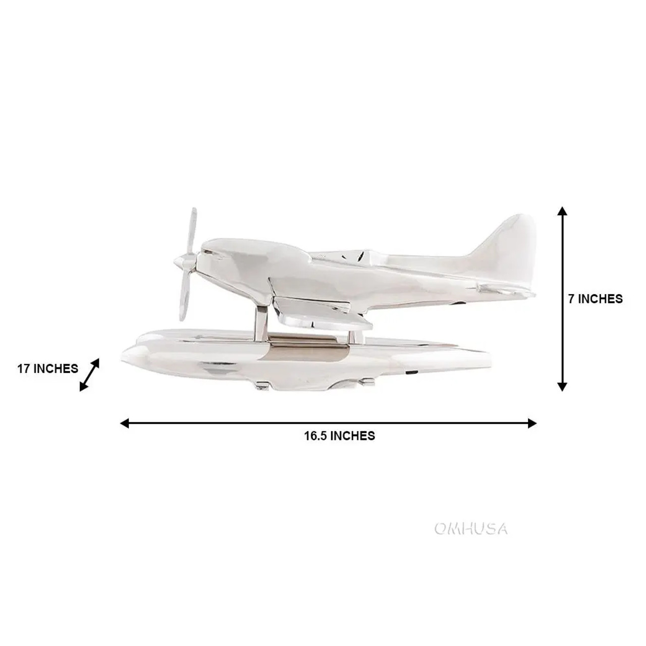 Seaplane Pontoon Float Plane Desktop Model Chrome