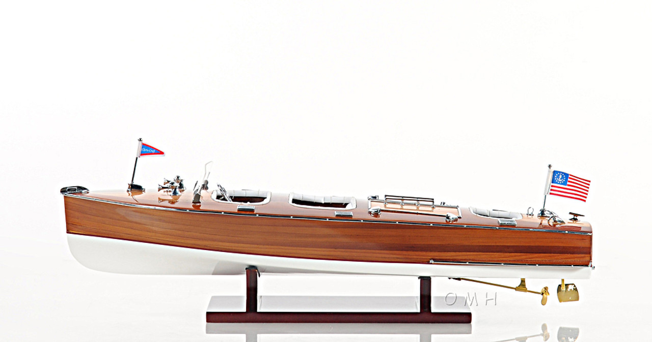 Chris Craft Triple Cockpit Speed Boat Runabout Model