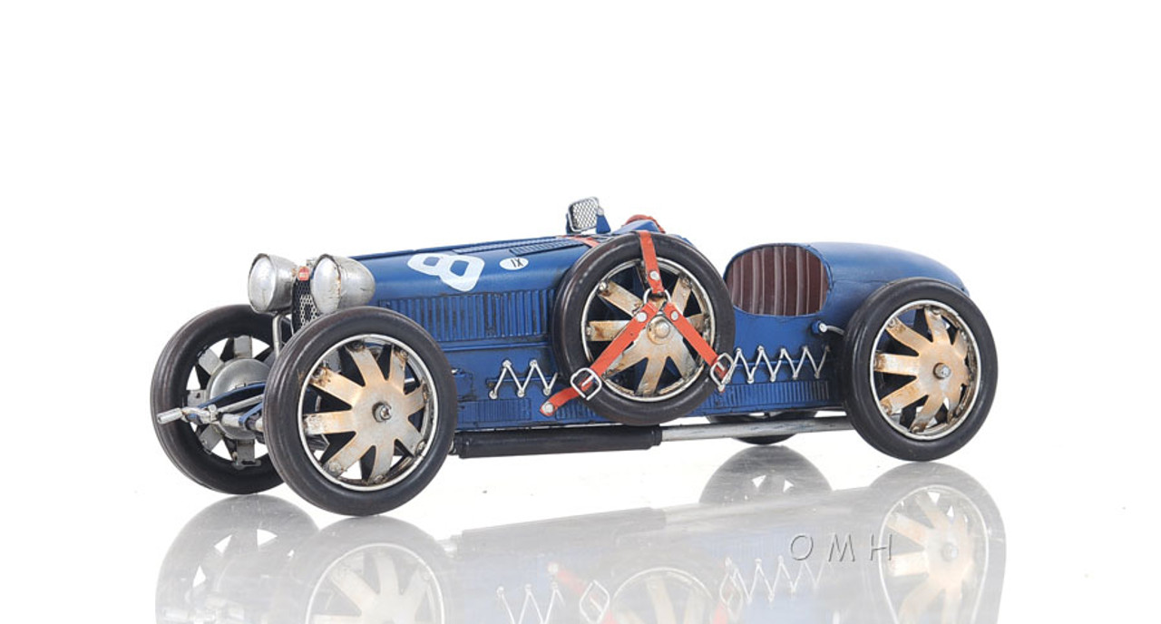 1920s Bugatti Type 35 Metal Racing Car Model 