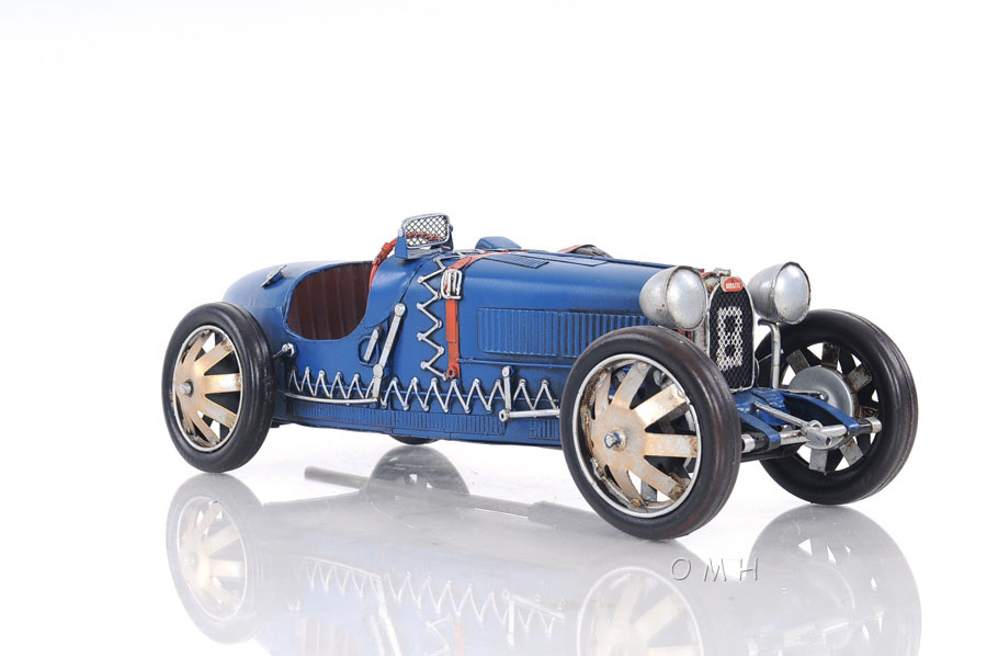 1920s Bugatti Type 35 Metal Racing Car Model 14