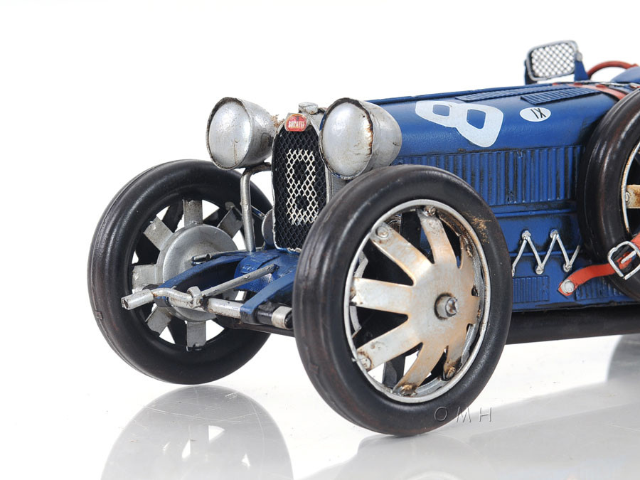1920s Bugatti Type 35 Metal Racing Car Model 14