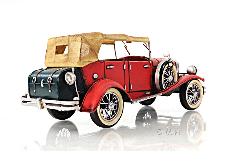 1933DUESENBERG SJ クラシックカー ミニカー 1933 Red Duesenberg SJ Metal Desk Top Car Model 14