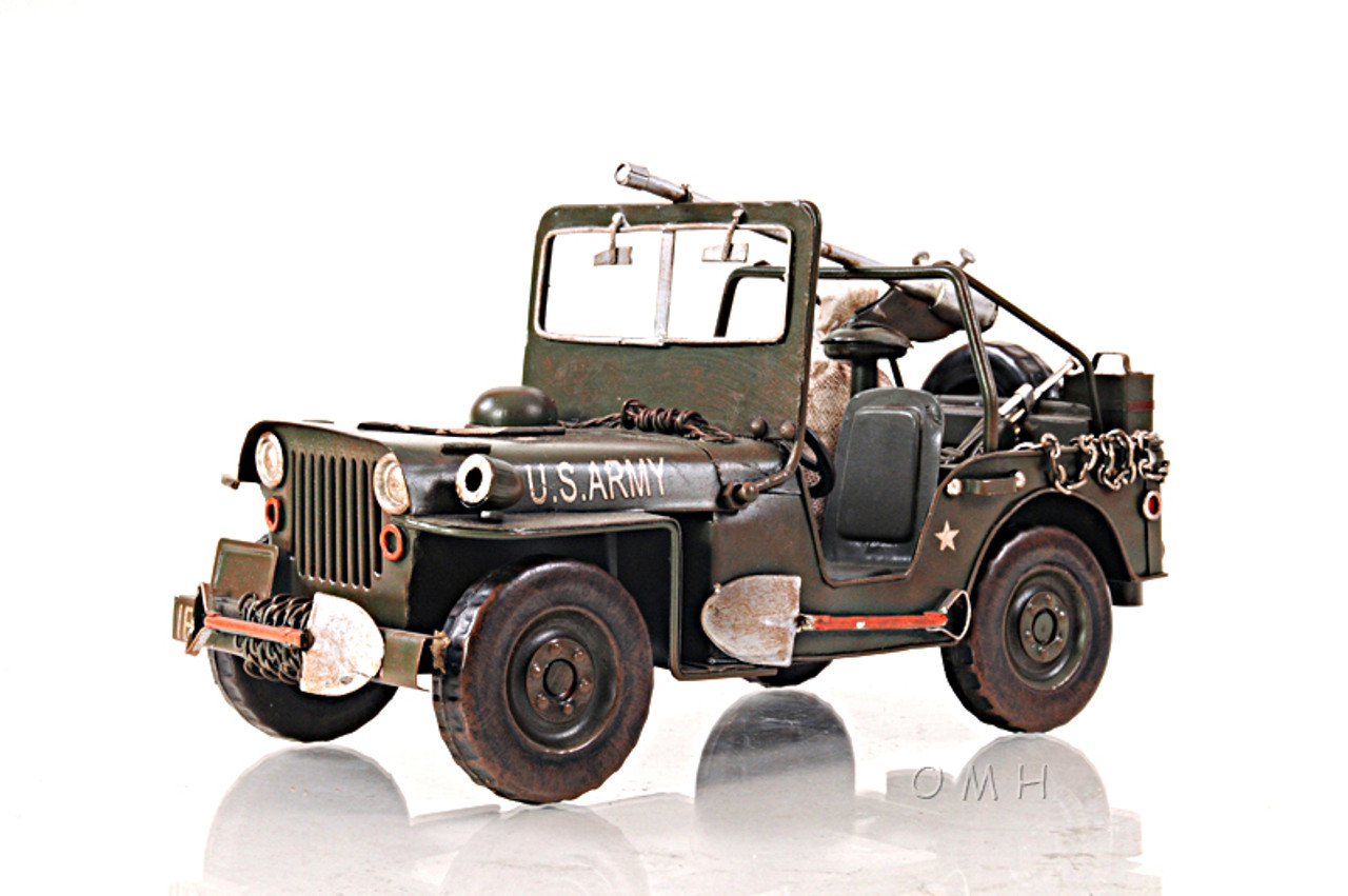 1940 Willys Overland Army Military Jeep Quad Metal Model 11 Automotive -  CaptJimsCargo