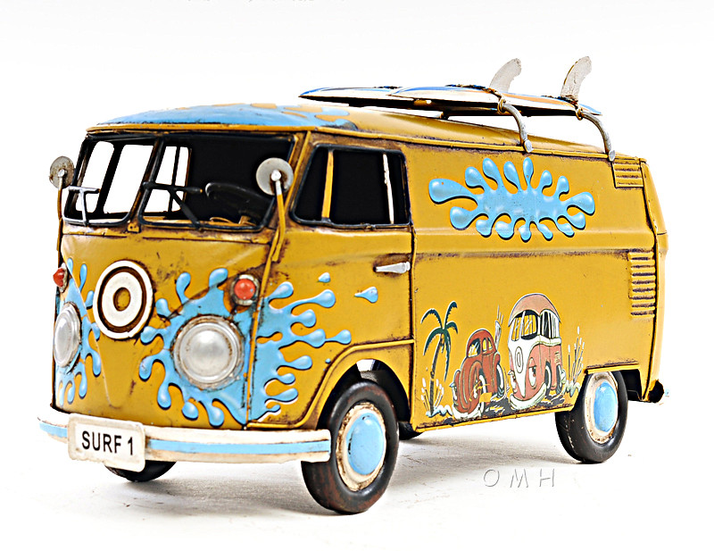 toy vw bus with surfboards