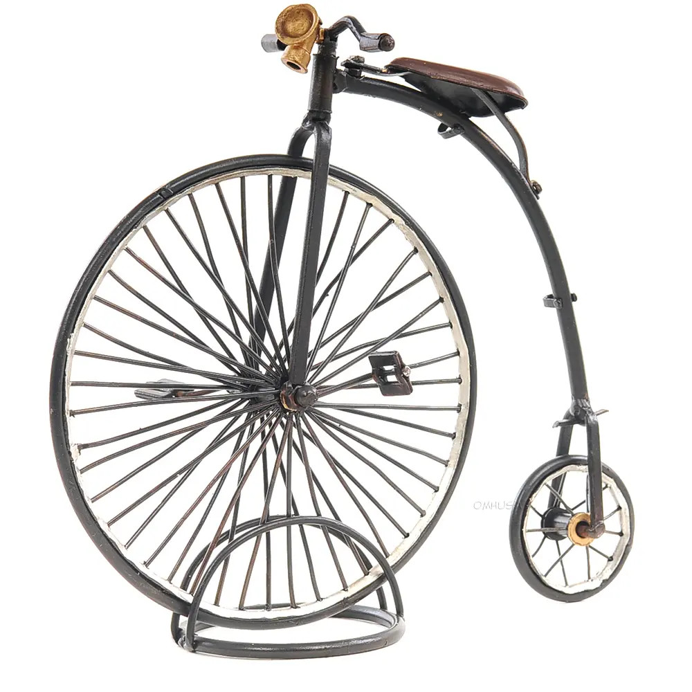 1870 High Wheeler Penny Farthing Metal Model Cycling Decor