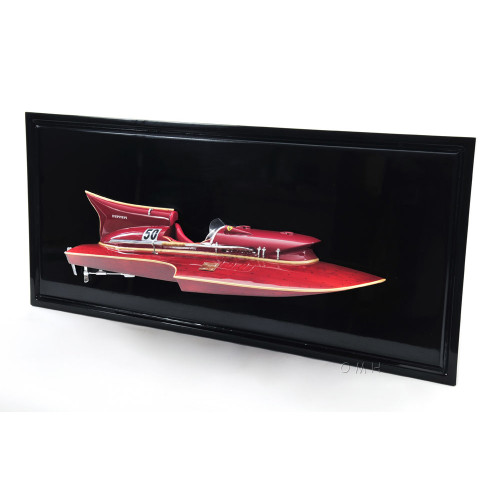 Arno Ferrari Hydroplane Half Hull Model Speed Boat Arno Ferrari Hydroplane Half Hull Model Speed Boat
