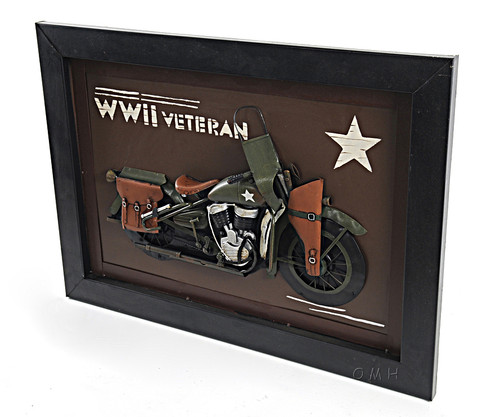 Harley Davidson WWII Army Motorcycle 3D Metal Model