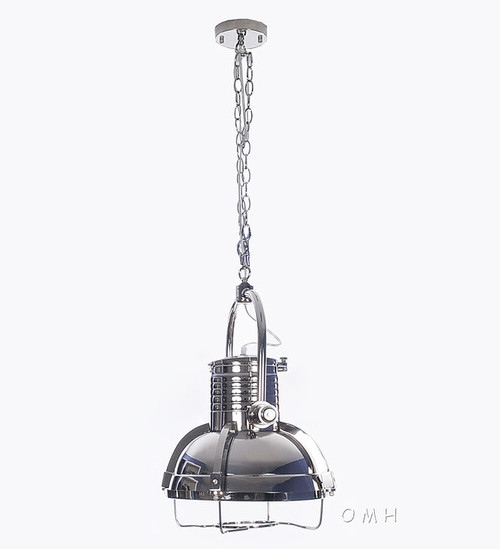 Ship Cargo Hold Chrome Pendant Hanging Lamp Light Ship Cargo Hold Chrome Pendant Hanging Lamp Light