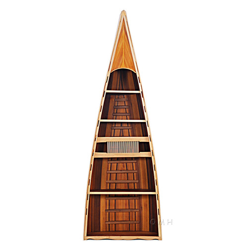 Canoe Book Shelf Cedar Wood Strip Built
