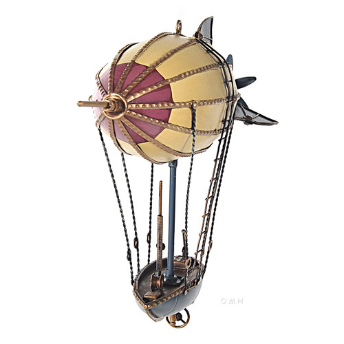 Steampunk Airship Model Metal Hanging Aviation Art