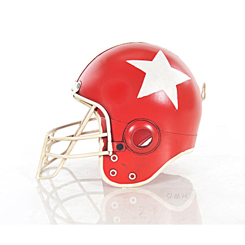 3d Football Helmet Metal Scale Model Team Sport Decor