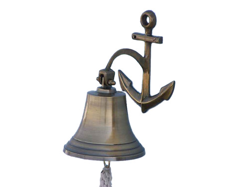 Nautical Hanging Ship Bell Brass Anchor Door Bell Home Decor 