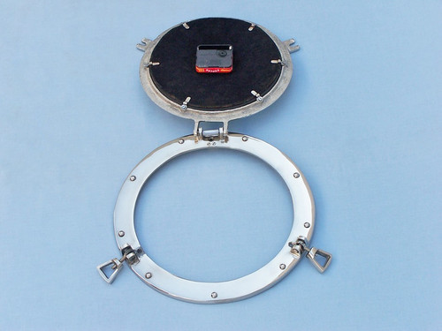 Ships Porthole Clock Chrome Nautical Hanging Wall Decor Ships Porthole Clock Chrome Nautical Hanging Wall Decor