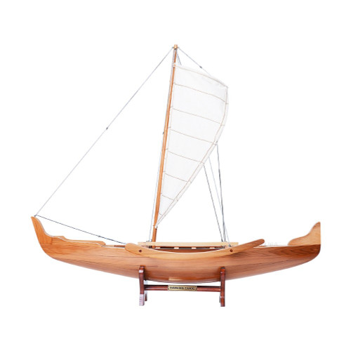 Hawaiian Outrigger Canoe Boat Model Traditional Sailing