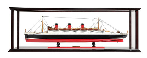 Queen Mary Ocean Liner Model Display Case Cruise Ship Queen Mary Ocean Liner Model Display Case Cruise Ship