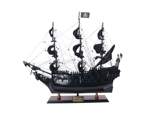 Black Pearl Pirate Ship Model Opening Front Display Case