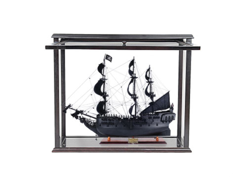 Black Pearl Pirate Ship Model Opening Front Display Case Black Pearl Pirate Ship Model Opening Front Display Case