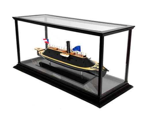 CSS Virginia Civil War Ironclad Confederate Ship Model Display Case