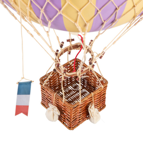 Hot Air Balloon Lavender Striped Hanging Decor