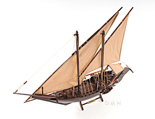 Swahili Zanzibar Arabian Dhow Wood Ship Model Sailboat