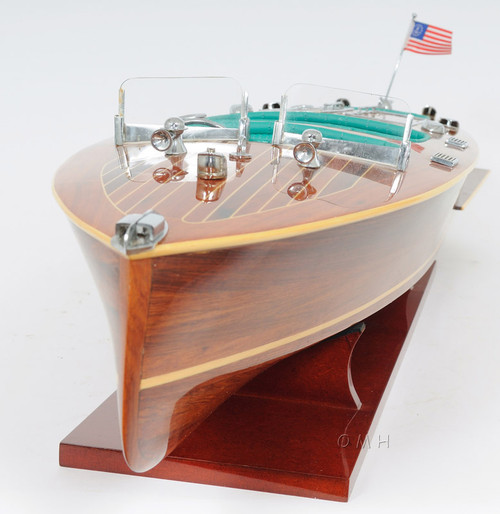 Chris Craft Triple Cockpit Speed Boat Wooden Model