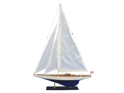 Enterprise Americas Cup Yacht J Boat Wooden Model