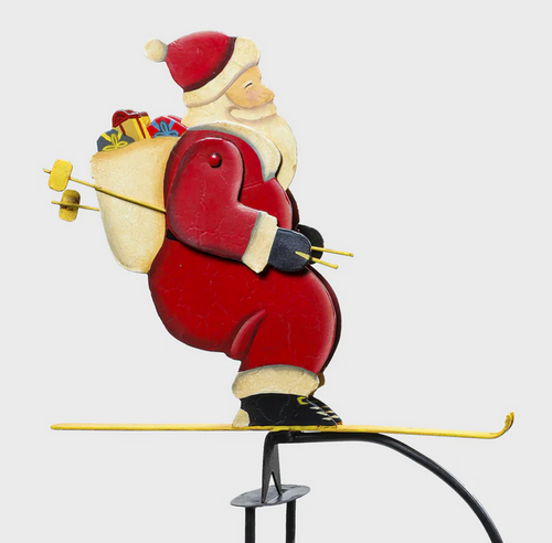 Santa Skiing Christmas Sky Hook Teeter Totter Balance Toy