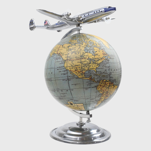Lockheed Constellation Airliner Airplane Travel Agent Desktop Globe Lockheed Constellation Airliner Airplane Travel Agent Desktop Globe