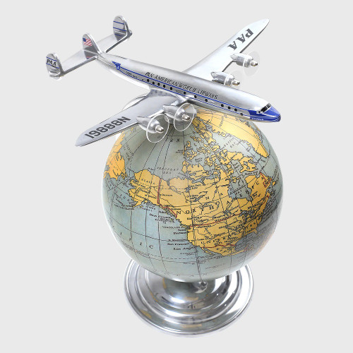 Lockheed Constellation Airliner Airplane Travel Agent Desktop Globe Lockheed Constellation Airliner Airplane Travel Agent Desktop Globe