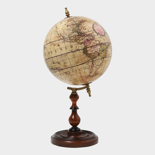 Cassini 1790 Old World Globe 10.8" Mahogany Stand Replica Table Top Home Decor