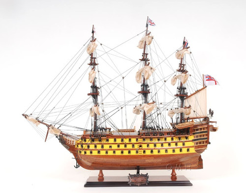 Painted HMS Victory British Navy Tall Ship Model Nelsons Flagship Painted HMS Victory British Navy Tall Ship Model Nelsons Flagship