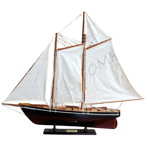 Painted America Yacht Wood Model Americas Cup Sailboat