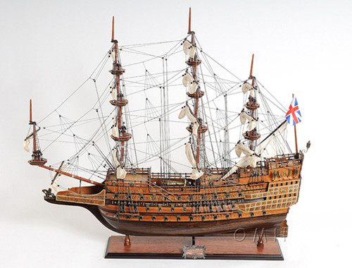 HMS Sovereign of the Seas Tall Ship Wood Model