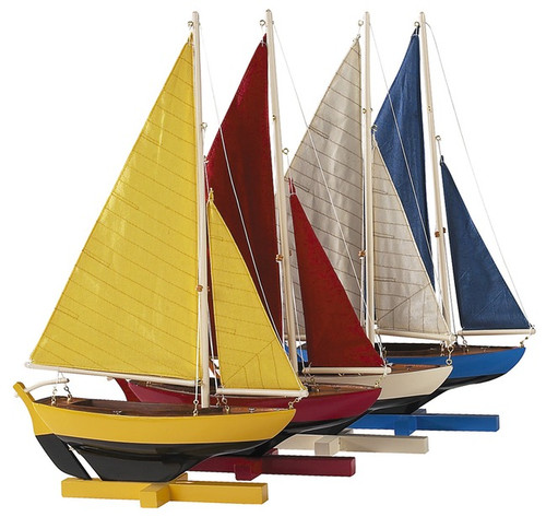 Sailing Dinghy Sunset Sailers Set of 4 