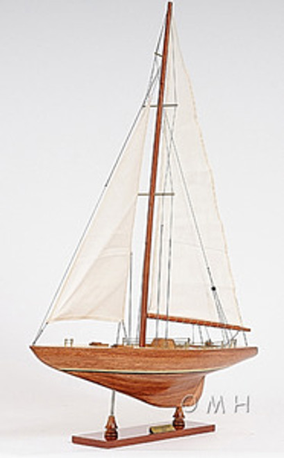 Columbia Americas Cup Yacht Wood Model Sailboat