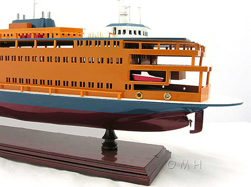 Staten Island Car Ferry Boat Wooden Model