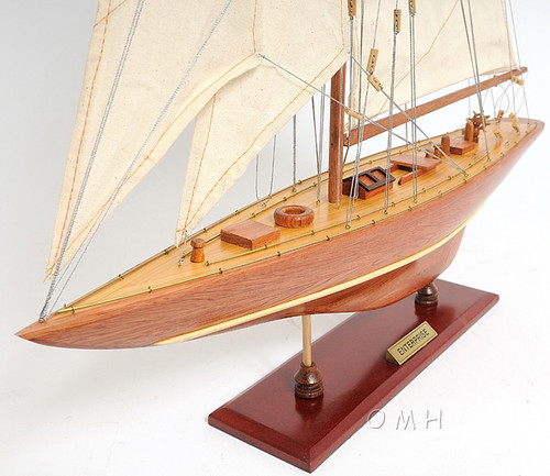 Enterprise America's Cup Yacht J Boat Wooden Model
