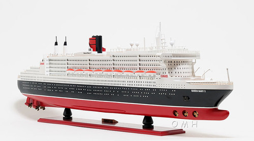 Queen Mary 2 Ocean Liner Wooden Model Cruise Ship