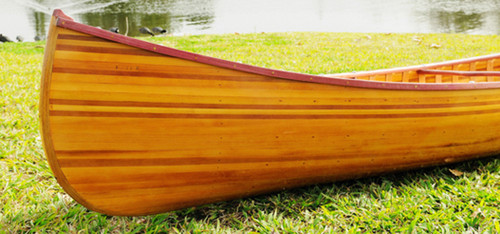 Cedar Strip Built Canoe Wooden Boat