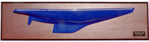 Freedom 1980 Americas Cup Half Hull Model Yacht Freedom 1980 Americas Cup Half Hull Model Yacht