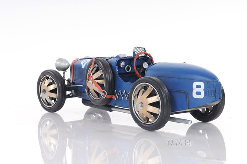 1920s Bugatti Type 35 Metal Racing Car Model 