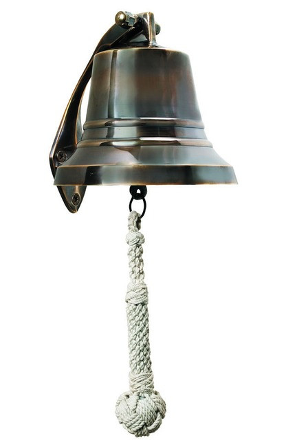 solid brass ship's bell bronze finish 6