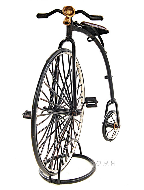 1870 High Wheeler Penny Farthing Bicycle Metal Desk Model 9.5
