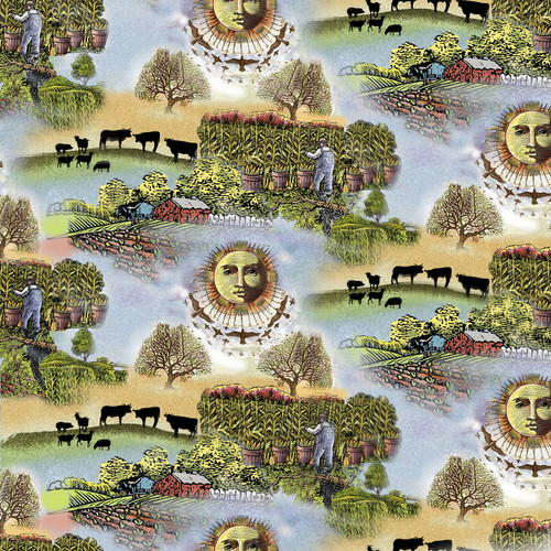 Farmer's Almanac Celestial Scenic Cotton Fabric sold by the yard Farmer's Almanac Celestial Scenic Cotton Fabric sold by the yard